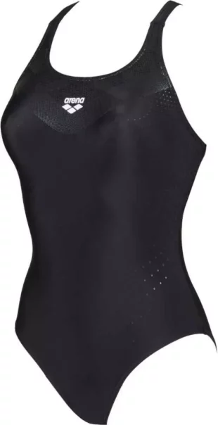 Дамски качествен черен спортен бански костюм от една част Arena