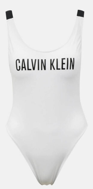 Бял дамски цял бански Calvin Klein